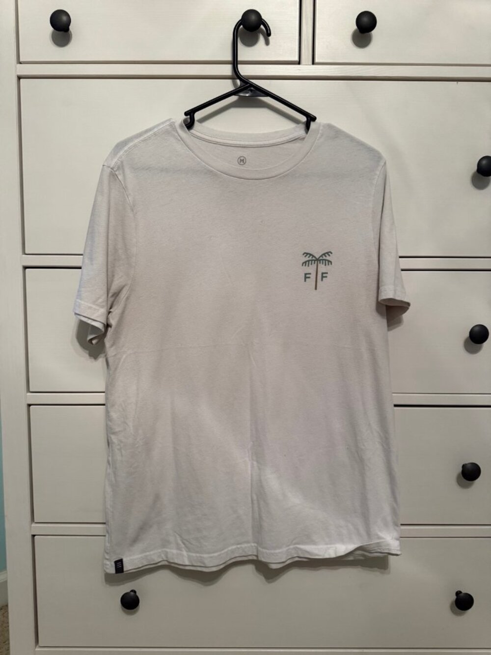 Free Fly Palm Tree Graphic T-Shirt Men's M White